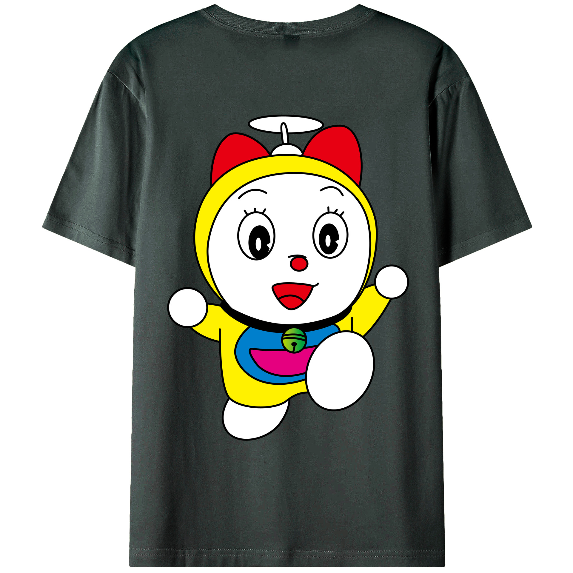 （画像用） ドラえもん ドラミ Doraemon Dorami 綿100％ メンズ半袖Tシャツ（バックプリント） 通気性
